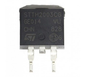 Диоды импульсные STM STTH2003CG-TR (D2-PAK) Диод импульсный300В 20А (х2 ОК)#2174114