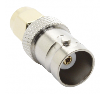 Разъемы высокочастотные NONAME RP-SMA/BNC-JK Gold/SilverПереходник штекер SMA с инверсной жилой на гнездо BNC#2175220