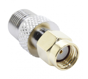 Разъемы высокочастотные NONAME RP-SMA/F-JK Gold/SilverПереходник штекер SMA с инверсной жилой на гнездо F#2175793