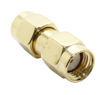 Разъемы высокочастотные NONAME RP-SMA/SMA-JJ Gold Переходникштекер SMA с инверсной жилой на штекер SMA#2175792