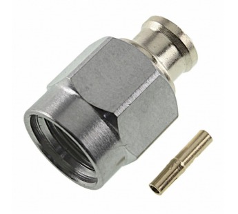 Разъемы высокочастотные NONAME RP-SMA-J-B3 Gold/Silver ШтекерSMA с инверсной жилой под пайку кабеля RG141/RG402/SFT50-3 гайканержавеющая сталь#2175177