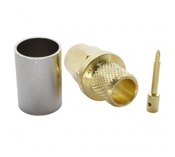 Разъемы высокочастотные NONAME SMA-JC-5 Gold Штекер SMA подобжим кабеля RG6/5DFB/LMR300/SYV50-5#2175877