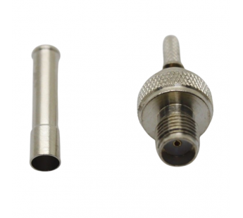 Разъемы высокочастотные NONAME SMA-KC-1.5 Silver Гнездо SMA подобжим кабеля RG174/RG179/RG188/RG316/RD315/LMR100 с вырезом#2175296