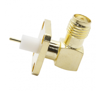 Разъемы высокочастотные NONAME SMA-KWF 12.5x12.5/5/3 GoldГнездо SMA угловое на блок под пайку, изолятор 5мм, жила 3мм, d=1мм#2175834