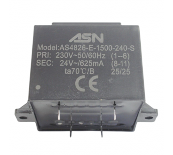 Трансформаторы силовые ASN AS4826-E-1500-240-S Герметизированныйтрансформатор 15Вт обмотки 220В (1+6)/24В 0,625А (8+11)#2172230