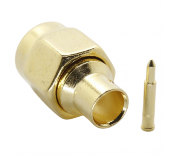 Разъемы высокочастотные NONAME SMA-J-B3 Gold Штекер SMA подпайку кабеля RG141/RG402/SFT50-3#2175245