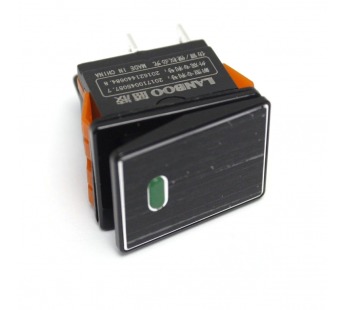 Клавишные переключатели LANBOO LBCX ПереключательLBCX2822/H202/G220V/PC65(L) черный с индикатором 220В ON-OFFDPST 250В 20А (зеленый) пластик#2169749