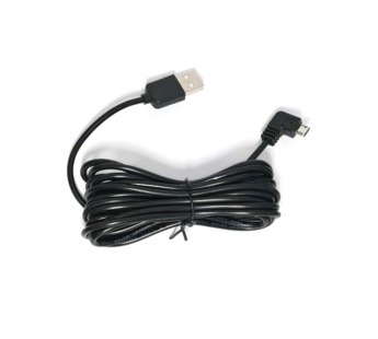 Кабель USB - micro USB для автомобильного видеорегистратора,изогнутый влево (3,5 м)#2169734