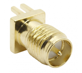 Разъемы высокочастотные NONAME RP-SMA-KE 13,5 Gold Гнездо SMAс инверсной жилой под пайку к печатной плате, частичная опора шаг1,2мм#2175796