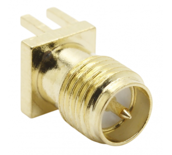 Разъемы высокочастотные NONAME RP-SMA-KE 13,5 Gold Гнездо SMAс инверсной жилой под пайку к печатной плате, частичная опора шаг1,7мм#2175795