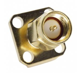 Разъемы высокочастотные NONAME SMA-JF 12.5x12.5/4/3 Gold ШтекерSMA на блок под пайку, изолятор 4мм, жила 3мм, d=1мм#2175243