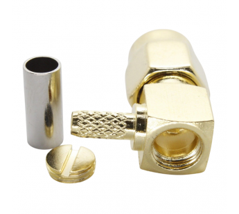 Разъемы высокочастотные NONAME SMA-JWC-1.5 Gold Штекер SMAугловой под обжим кабеля RG174/RG179/RG188/RG316/RD315/LMR100#2175849
