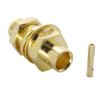 Разъемы высокочастотные NONAME SMA-KY-B3 Gold Гнездо SMA наблок под пайку кабеля RG141/RG402/SFT50-3 (6мм)#2175265