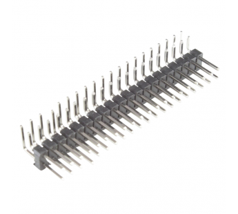 Разъемы штыревые и гнезда CNLIFENG LF612R-2.54-40P-230-R1 [2*20P](Черный) Вилка штыревая на плату угловая 40 конт. шаг 2,54мм#2177670