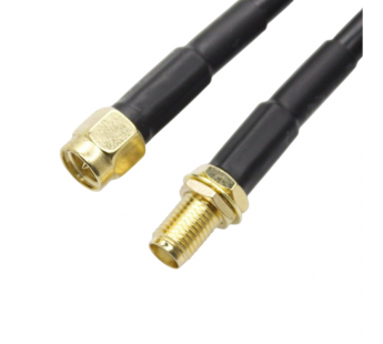 Разъемы высокочастотные NONAME УдлинительSMA-J/SMA-KY-RG58-10m штекер SMA на гнездо SMA кабель RG58длина 10м#2175722