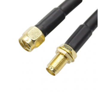 Разъемы высокочастотные NONAME УдлинительSMA-J/SMA-KY-RG58-15m штекер SMA на гнездо SMA кабель RG58длина 15м#2175721