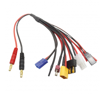 Разъемы питания DC AMASS Разветвитель 2 штекера 4мм на разъемыXT60-M/EC3-M/Deans-M/Futaba J-M/RCY SYR-02M/TRX-M/TAMIYA-F#2176267