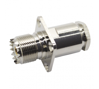 Разъемы высокочастотные NONAME UHF-KF-7 25x25 Гнездо UHF наблок под кабель RG8/RG213/RG214/RG225/7DFB/LMR400 с фланцем#2175629