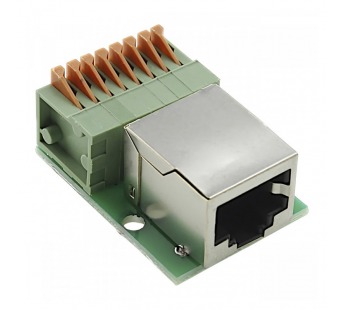 Разъемы сетевые NONAME Розетка RJ-45 8P8C на плате с нажимнойколодкой 8 конт.#2177309