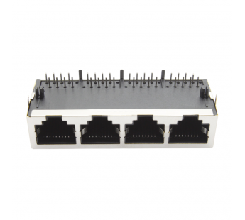 Разъемы сетевые Ruichi Розетка RJ-50 10P8C на плату экранированная1x4 (21мм)#2177330