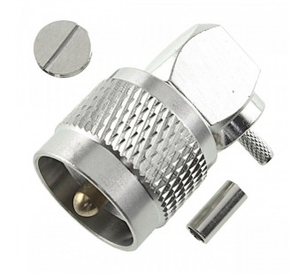 Разъемы высокочастотные NONAME UHF-JWC-1.5 Штекер UHF угловойпод обжим RG174/RG179/RG188/RG316/RD315/LMR100#2175592