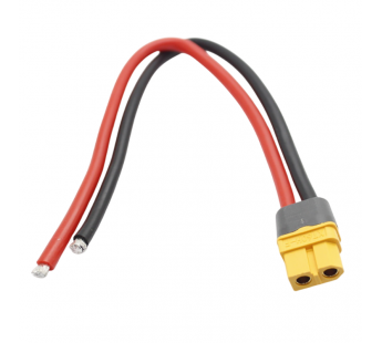 Разъемы питания DC AMASS XT60H-F Разъем питания 30А 2 конт.(гнездо) c проводом 12AWG 20см#2176205