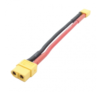 Разъемы питания DC AMASS Переходник гнездо XT60-F на штекерXT30-M (14AWG 10см)#2176229