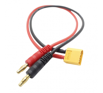 Разъемы питания DC AMASS Переходник штекер XT60-M на 2 штекера4мм (14AWG 30см)#2176222