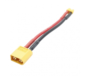 Разъемы питания DC AMASS Переходник штекер XT60-M на гнездоXT30-F (14AWG 10см)#2176218