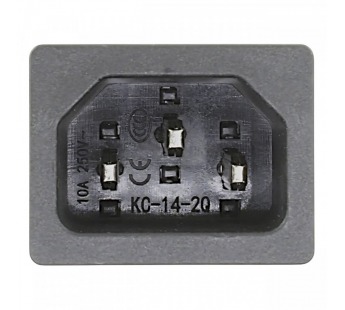 Разъемы питания Ruichi IEC-60320-C14 Разъем питания AC 3конт. вилкана панель 250В 10А с зажимными клеммами#2176807