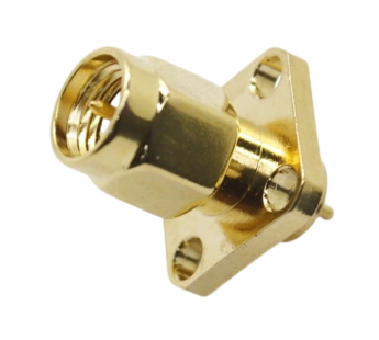 Разъемы высокочастотные NONAME SMA-JF 12.5x12.5/6x4/3 GoldШтекер SMA на блок под пайку, 6x4мм, жила 3мм, d=1мм#2175242
