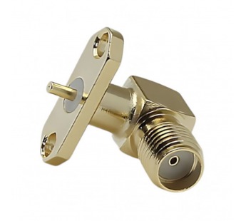 Разъемы высокочастотные NONAME SMA-KWF 6x16/3 Gold Гнездо SMAугловое на блок под пайку, жила 3мм d=1,3мм#2175273