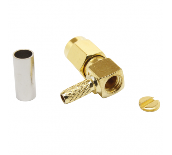 Разъемы высокочастотные NONAME SSMA-JWC-1.5 Gold Штекер SSMAугловой под обжим кабеля RG174/RG179/RG188/RG316/RD315/LMR100#2175909