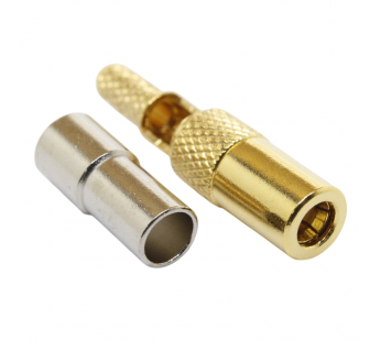 Разъемы высокочастотные NONAME SSMB-KC-1.5 Gold Гнездо SSMBпод обжим кабеля RG174/RG179/RG188/RG316/RD315/LMR100 с вырезом#2175354