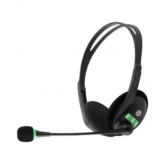 Наушники с микрофоном Оклик HS-M100 черный 1.8м накладные оголовье (1532004)#2170270