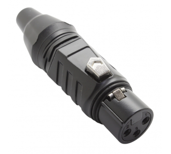 Разъемы аудио Rconnector RC-D1034F Гнездо XLR 3конт. на кабель(Черный)#2174344