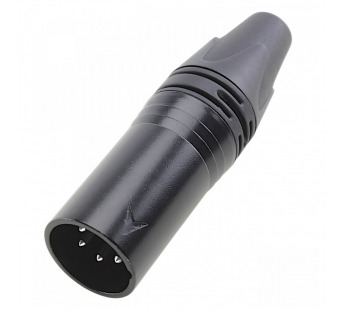 Разъемы аудио Rconnector RC-D1043M Штекер XLR 4конт. на кабель(Черный)#2174338