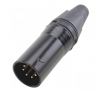 Разъемы аудио Rconnector RC-D1044M Штекер XLR 5конт. на кабель(Черный)#2174336