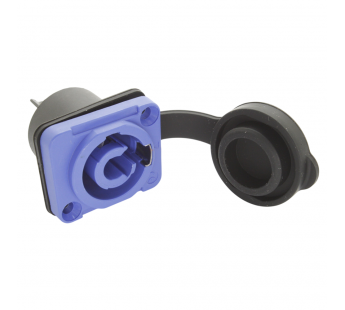 Разъемы аудио Rconnector RC-E1008F Гнездо Speakon 3конт. на панельс защитной заглушкой (Синий)#2174334