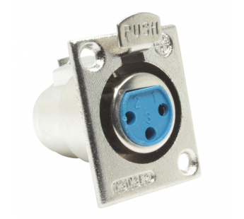 Разъемы аудио WRNE XLR-1289 Гнездо XLR 3конт. на панель#2174390