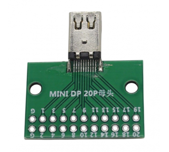 Разъемы видео NONAME Гнездо mini DisplayPort на плате 20pin шаг2,54мм#2176020