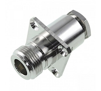 Разъемы высокочастотные NONAME N-KF-9 25x25 Гнездо N на блок подкабель 9DFB/SYV50-9 с фланцем#2175085