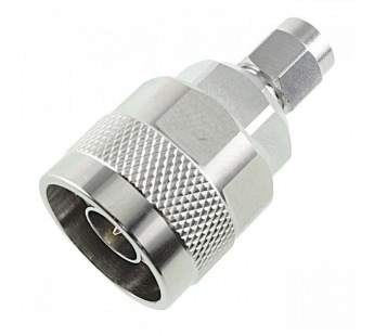 Разъемы высокочастотные NONAME RP-SMA/N-JJ Silver Переходникштекер SMA с инверсной жилой на штекер N под ключ 18мм (12ГГц)#2175211