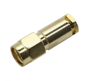Разъемы высокочастотные NONAME RP-SMA-J-1.5 Gold Штекер SMA синверсной жилой на кабель RG174/RG179/RG188/RG316/RD315/LMR100#2175180
