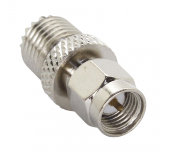Разъемы высокочастотные NONAME SMA/miniUHF-JK Silver Переходникштекер SMA на гнездо miniUHF#2175815