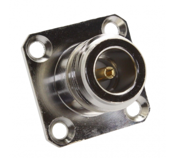 Разъемы высокочастотные NONAME SMA/N-KKF 25x25 SilverПереходник гнездо SMA на гнездо N проходной с фланцем и прокладкой#2175334