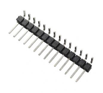 Разъемы штыревые и гнезда CNLIFENG LF612R-2.54-20P-130-R2 [1*20P](Черный) Вилка штыревая на плату угловая 20 конт. шаг 2,54мм#2177531