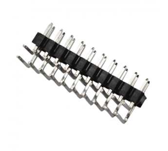 Разъемы штыревые и гнезда CNLIFENG LF612R-2.54-20P-230-R2 [2*10P](Черный) Вилка штыревая на плату угловая 20 конт. шаг 2,54мм#2177529