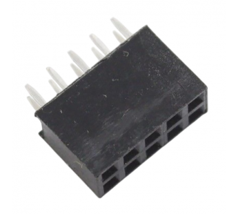 Разъемы штыревые и гнезда CNLIFENG LF613-2.54-10P-230 [2*5P](Черный) Гнездо на плату 10 конт. шаг 2,54мм#2177645