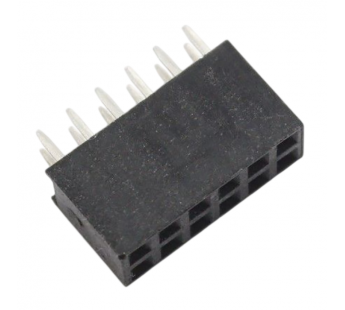Разъемы штыревые и гнезда CNLIFENG LF613-2.54-12P-230 [2*6P](Черный) Гнездо на плату 12 конт. шаг 2,54мм#2177637
